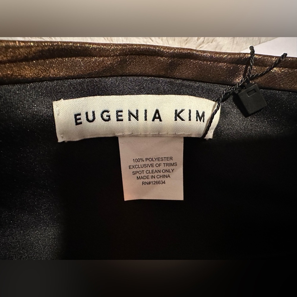 Eugenia Kim Azra Twisted Metallic Twill Bronze Turban Headband - Picture 8 of 11